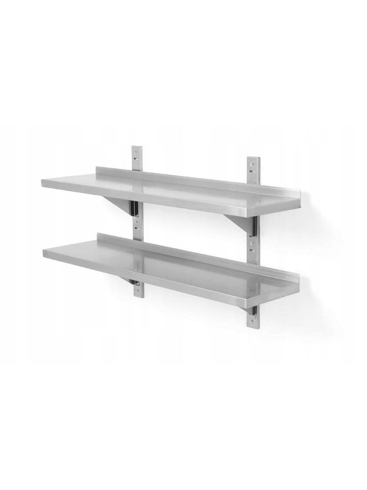 Полиця настінна регульована - подвійна, 1400x300x(H)600 мм 811740 Hendi - зображення 1