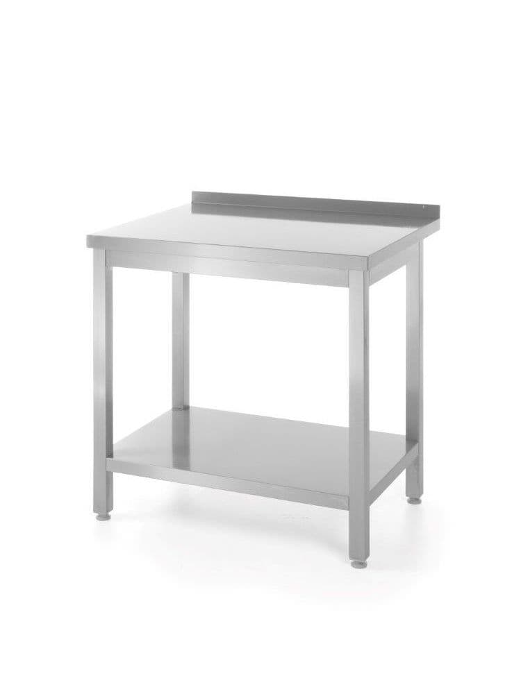 Стіл обробний пристінний з полицею для самостійного складання 1600x600x850 мм 811498 Hendi - зображення 1