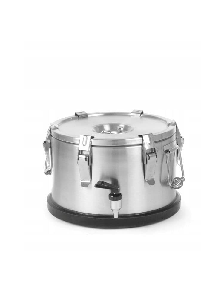 Термос із неіржавної сталі для транспортування їжі, з краном 10 л. 710128 Hendi - зображення 1