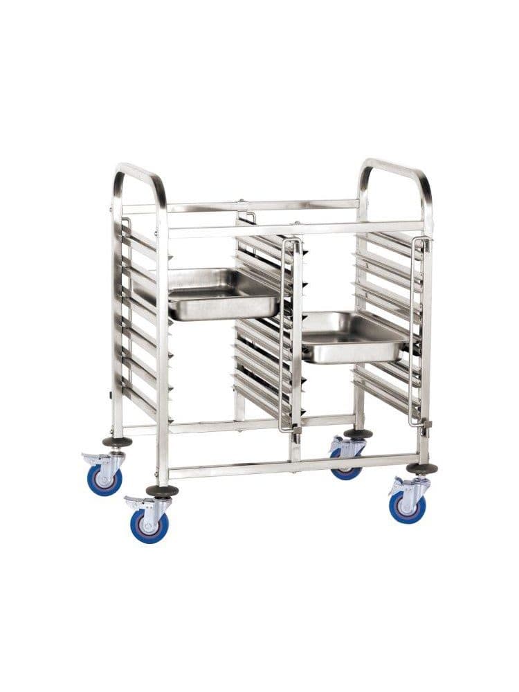 Візок для лотків - подвійний 12 x GN 1/1 810569 Hendi Stainless steel - зображення 1