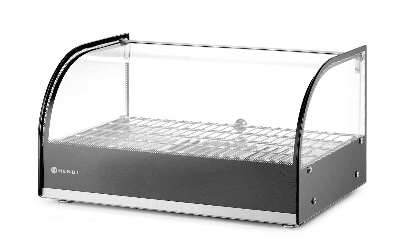 Вітрина теплова - один рівень, 220-240В/800Вт, 556x376x(В)315мм 273982 Hendi 18/0 Stainless steel;Hardened glass - зображення 1
