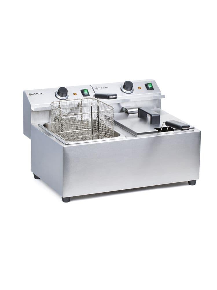 Фритюрниця MasterCook – 2 x 8 л 207307 Hendi 18/0 Stainless steel - зображення 1