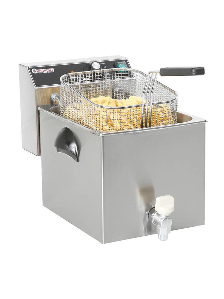 Фритюрниця MasterPro із зливним краном – 8 л. 209202 Hendi 18/0 Stainless steel - зображення 1