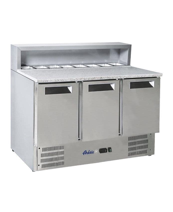 Стіл холодильний 3-дверний з надставкою та гранітною стільницею 236215 Hendi Stainless steel - зображення 1