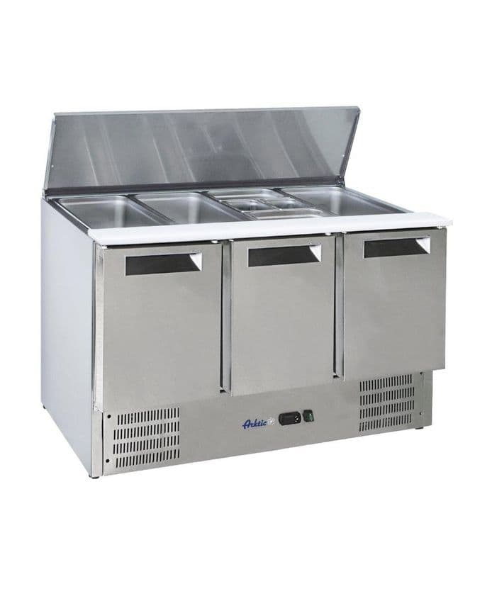 Стіл холодильний для салатів 3-дверний з відкидною кришкою 236178 Hendi - зображення 1