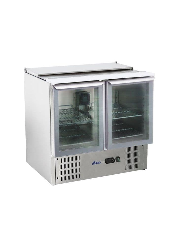 Стіл холодильний 2-дверний засклений з відкидною кришкою 236246 Hendi Stainless steel - зображення 1