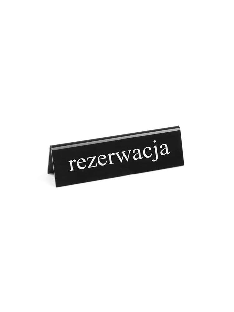 Настільна інформаційна табличка "Rezerwacja", 130x35x(H)40 мм 663523 Hendi - зображення 1