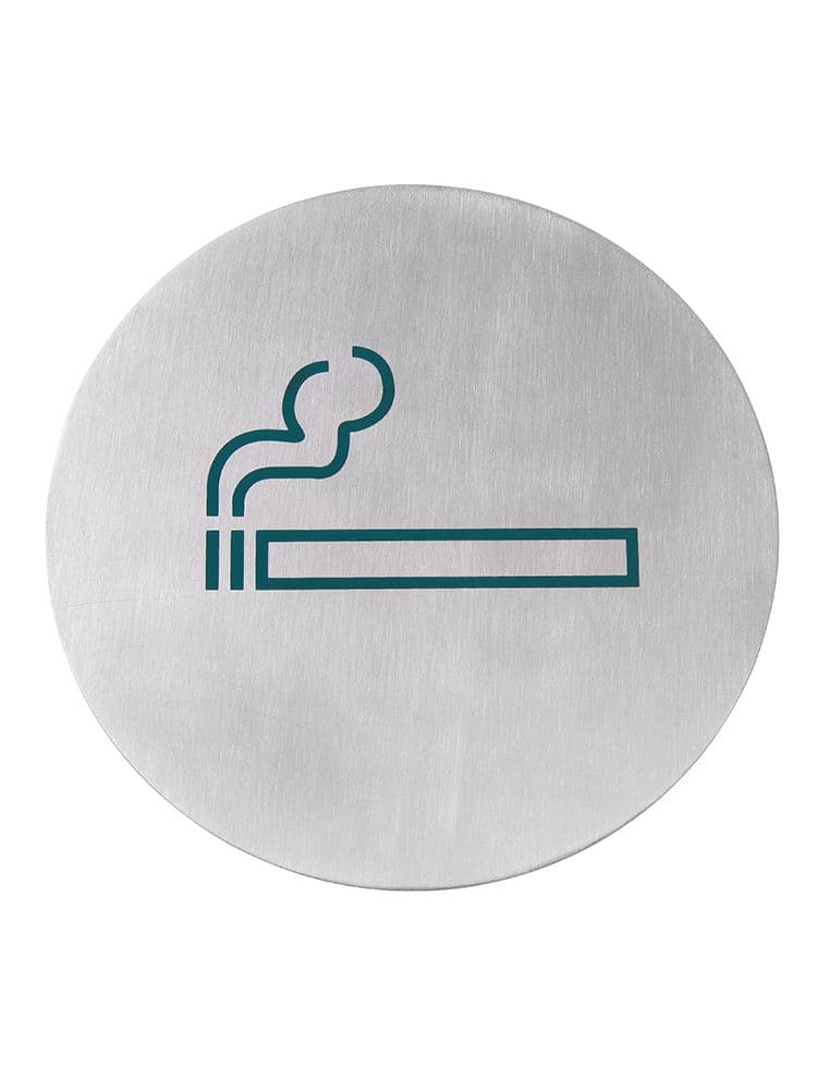 Табличка інформаційна самоклеюча Місце для куріння, Ø160 мм 663820 Hendi Stainless steel - зображення 1