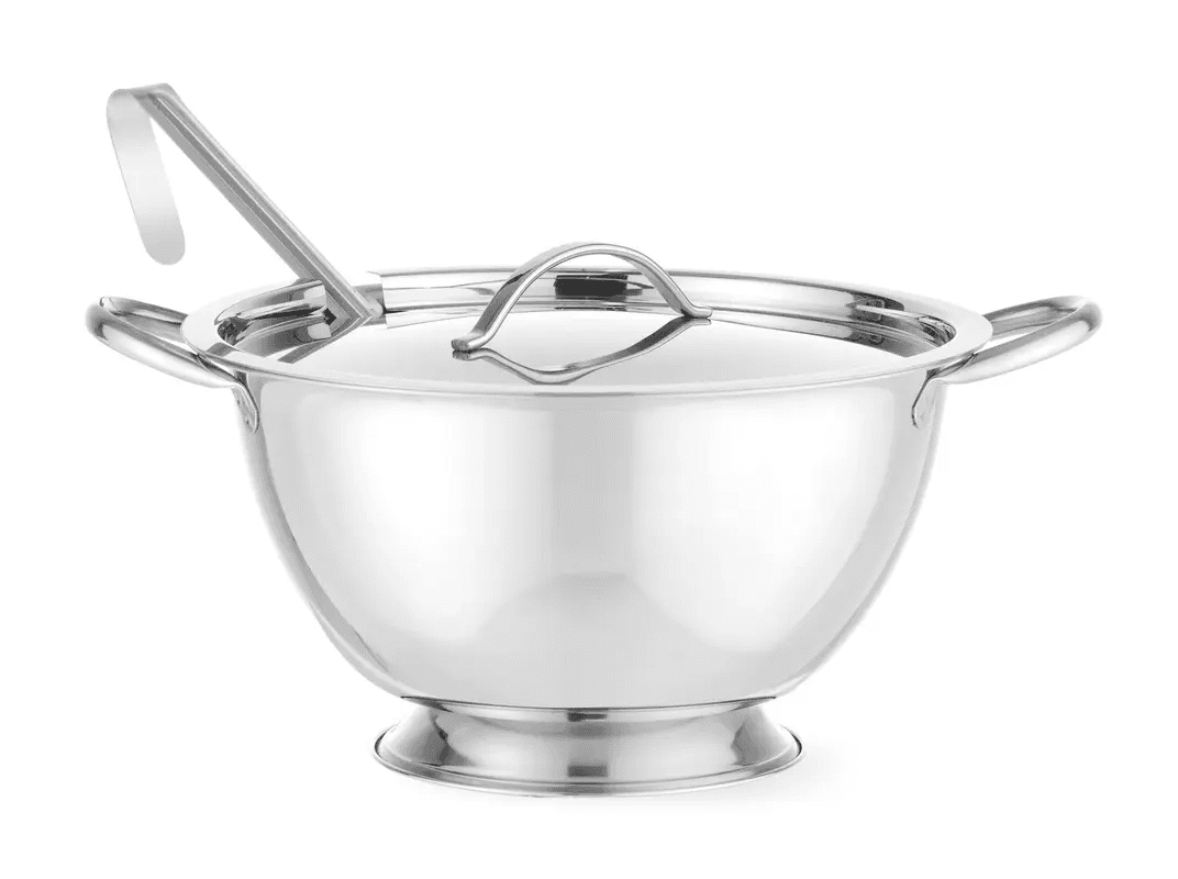 Супниця з кришкою, 3 л, Ø245x(H)130 мм 434208 Hendi Stainless steel - зображення 1