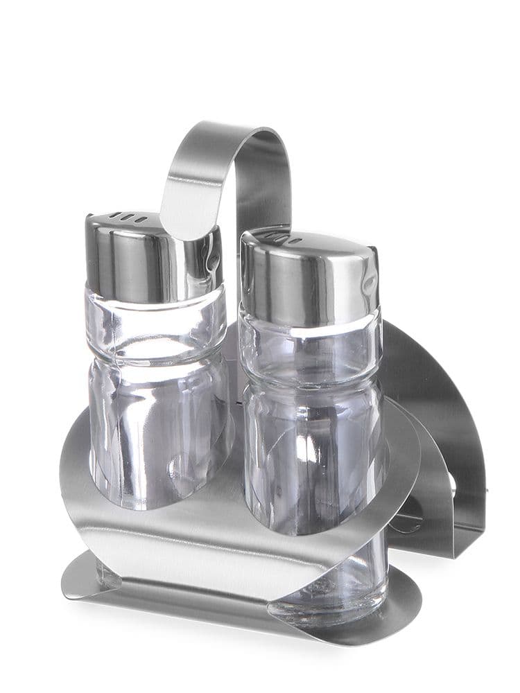 Набір для спецій із 3 частин (сіль, перець, серветниця) 465318 Hendi 18/0 Stainless steel - зображення 1