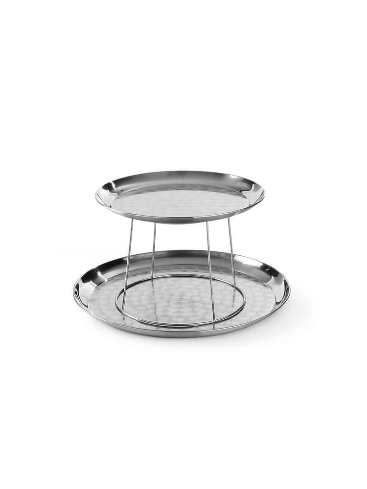 Етажерка 2-х ярусна для морепродуктів+2 підноси, Ø300-400х(Н)200 мм 480519 Hendi - зображення 1