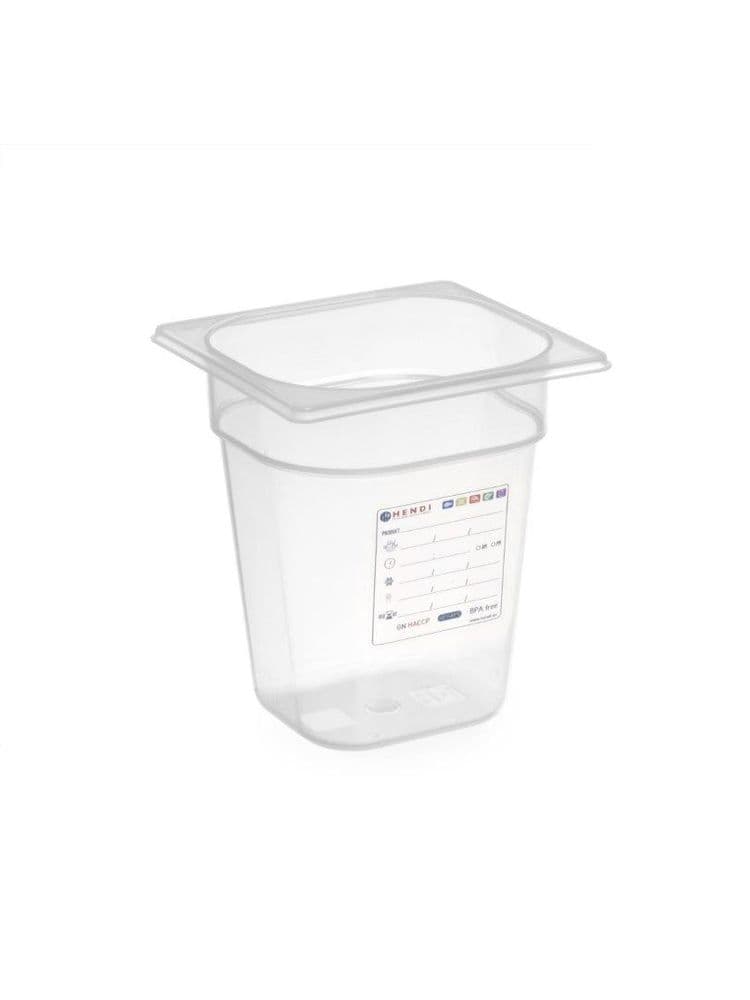 Гастроємність HACCP із поліпропілену GN 1/6 (H)200 мм 880456 Hendi - зображення 1