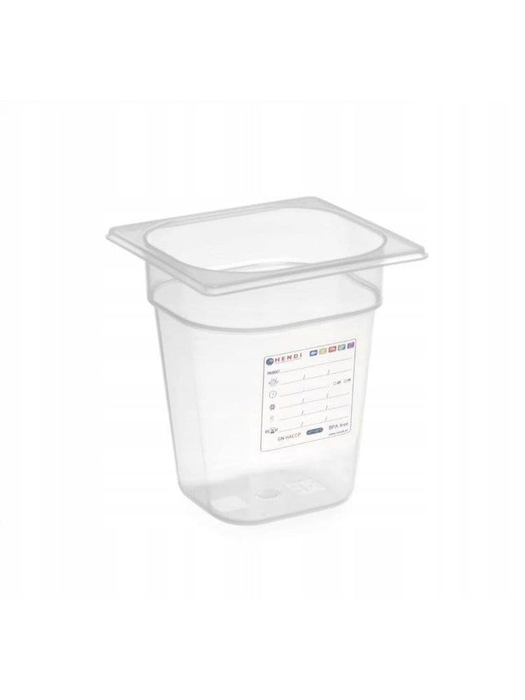 Гастроємність HACCP із поліпропілену GN 1/6 (H)100 мм 880470 Hendi - зображення 1