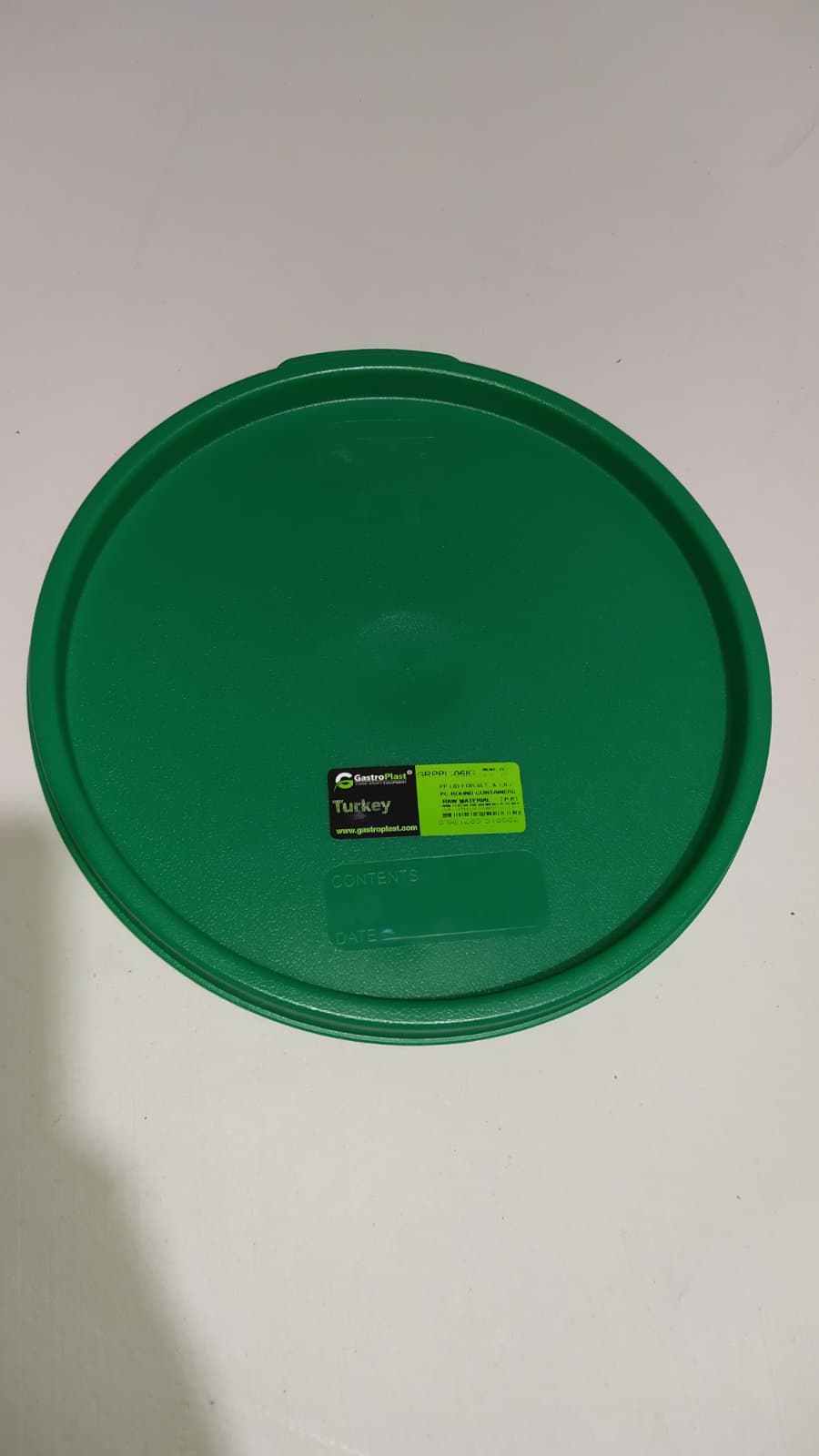 Кришка для круглого контейнера з поліпропілену для 6л / 7,5л, зелена - зображення 1