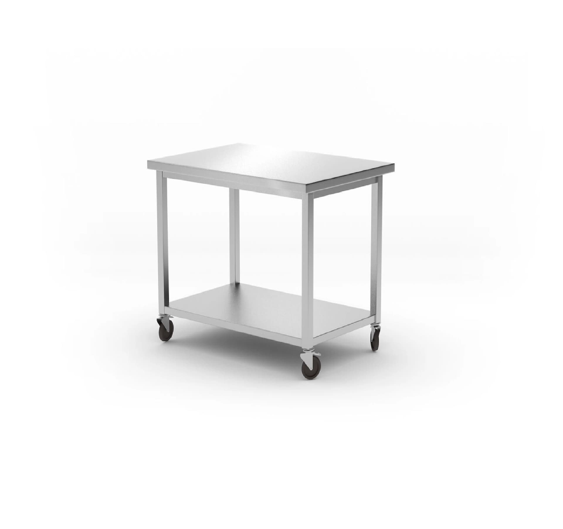 Стіл на колесах з полицею для самостійної збірки 1000x700x(H)850 815786 Hendi - зображення 1