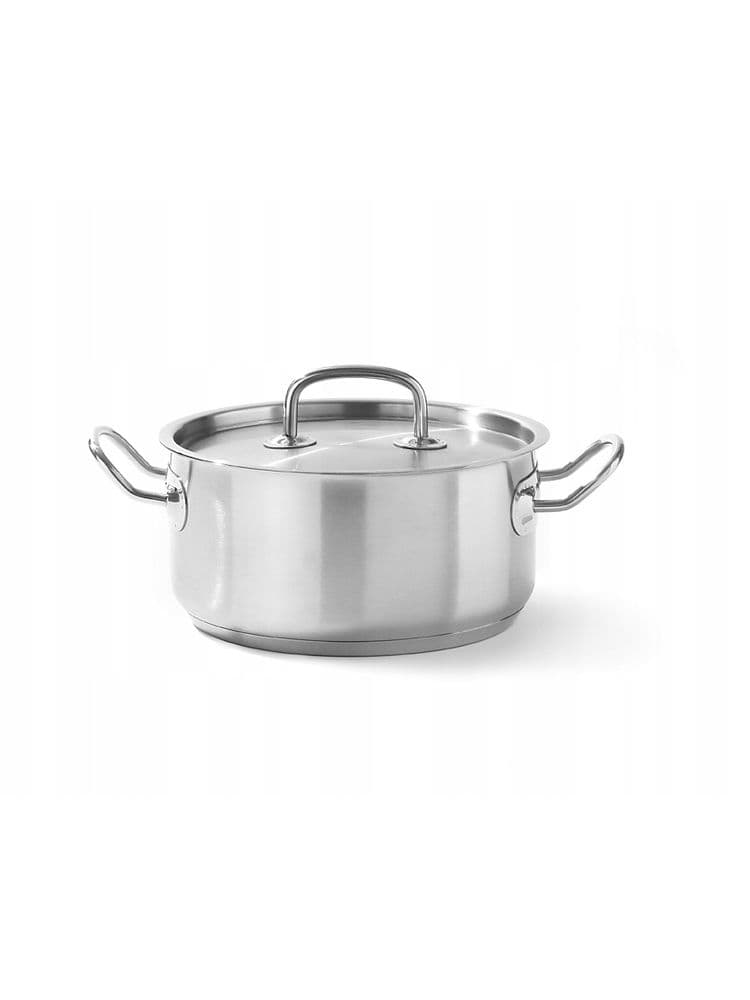 Каструля низька з кришкою Kitchen Line, 3 л, Ø200x(H)95 мм 836019 Hendi - зображення 1