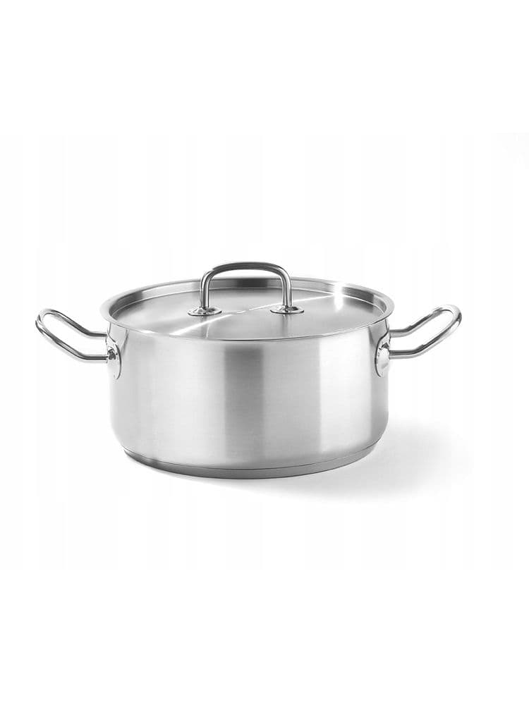 Каструля низька з кришкою Kitchen Line, 5 л, Ø240x(H)115 мм 836026 Hendi - зображення 1