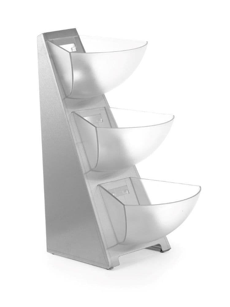 Вітрина для фуршету – 3-х ярусна 428245 Hendi SAN (Styrene acrylonitrile resin);18/0 Stainless steel - зображення 1