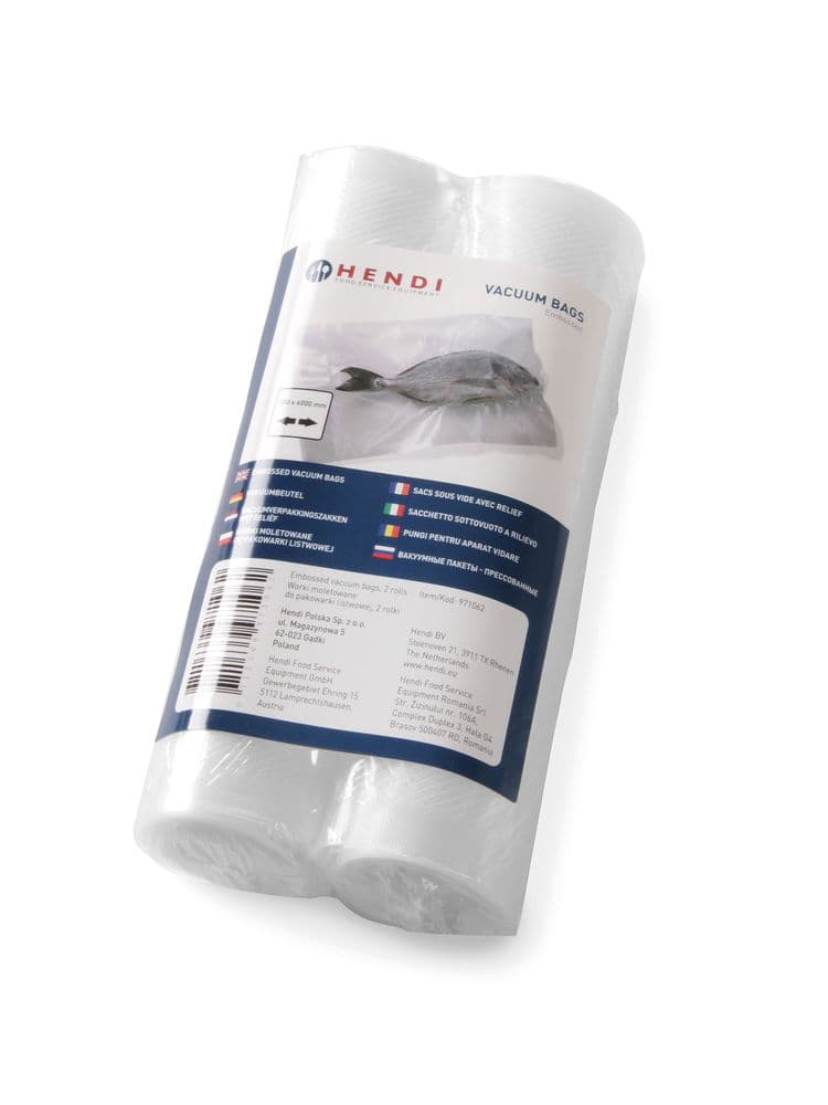 Пакети для вакуумного пакування - гофровані, 280x6000 мм, 2 рулони, 2 шт 971451 Hendi PA (Polyamide/Nylon);PET (Polyethyleentereftalate) - зображення 1