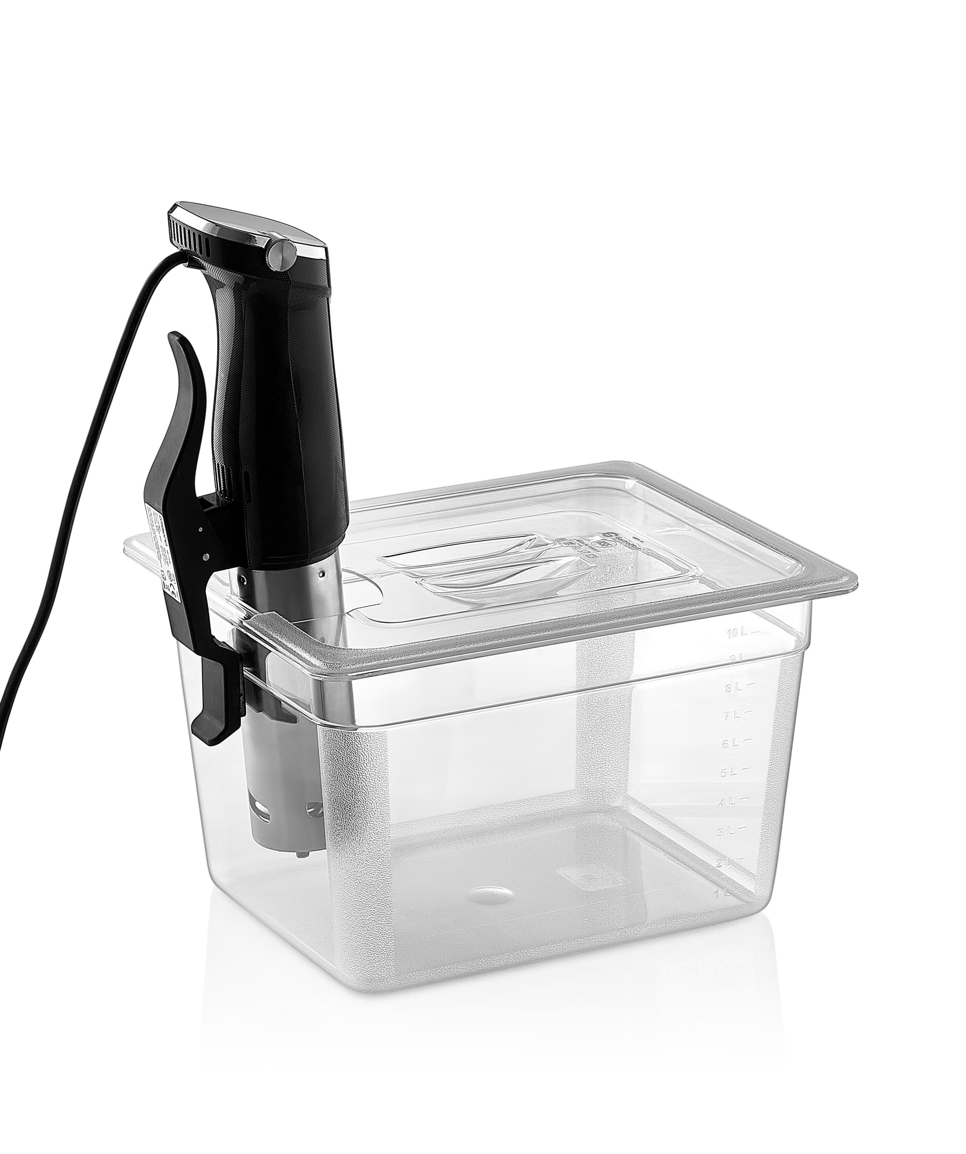 Кришка для гастроємності з полікарбонату GN 1/2 з вирізом для sous vide GNPL--0012/KK Gastro Plast PC Прозорий - зображення 1