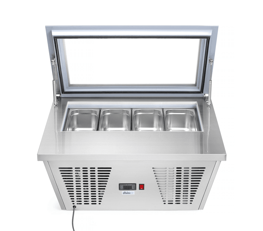 Вітрина морозильна настільна, Arktic, 220-240V/210W, 800x680x(H)670mm 233689 Hendi 18/0 Stainless steel;Hardened glass - зображення 1