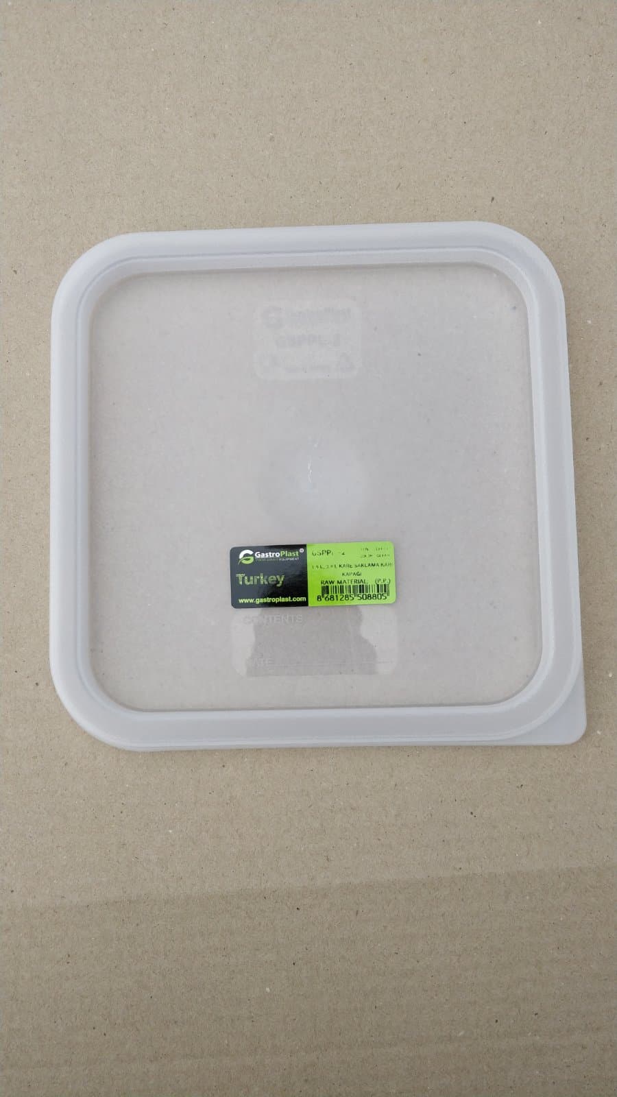 Кришка для контейнера для продуктів із поліпропілену, 1,9 л/3,8 л (прозора) GSPPL--002 Gastro Plast PP Прозорий - зображення 1