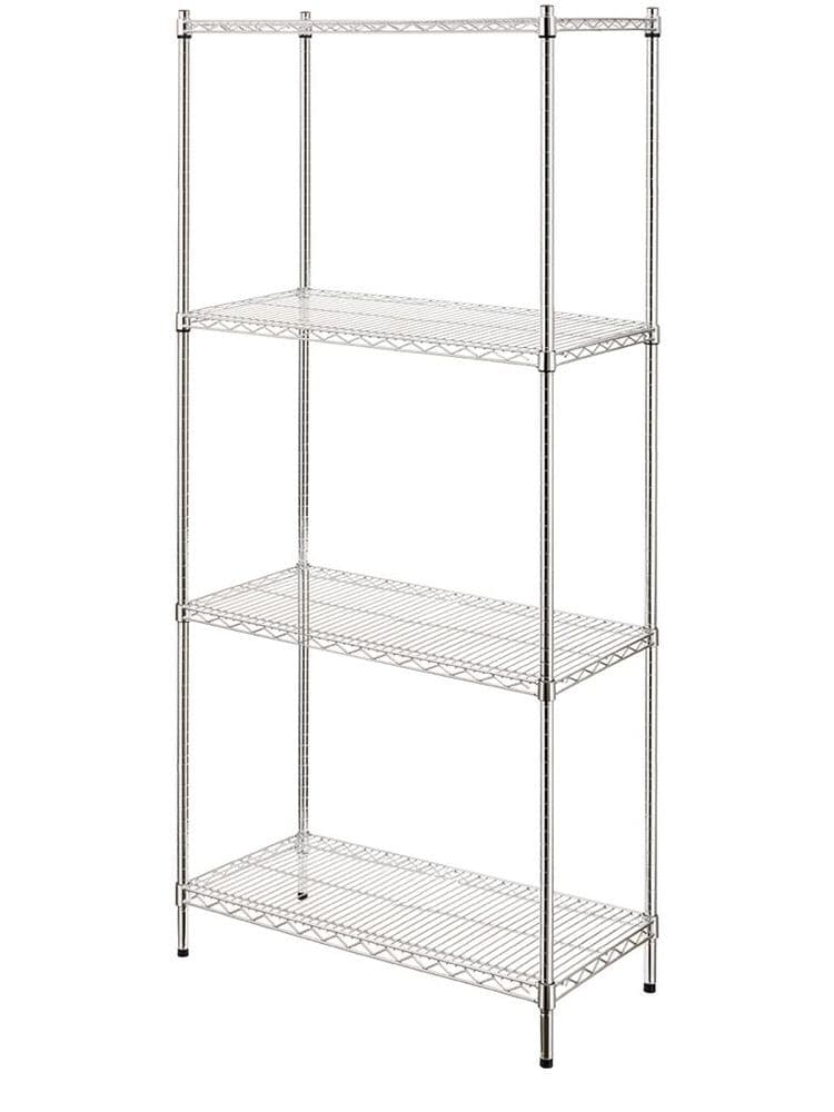 Стелаж складський – 4 полиці, 910x455x(H)1830 мм 812259 Hendi Chrome-plated - зображення 1