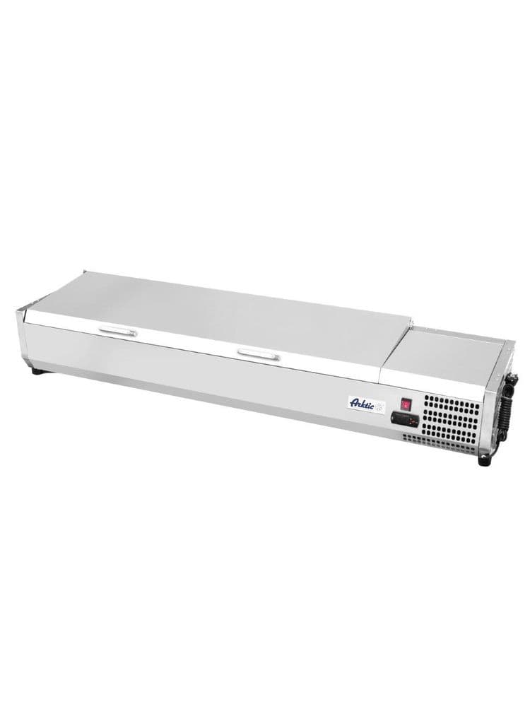 Вітрина холодильна 9 х GN 1/3 233993 Hendi Stainless steel - зображення 1