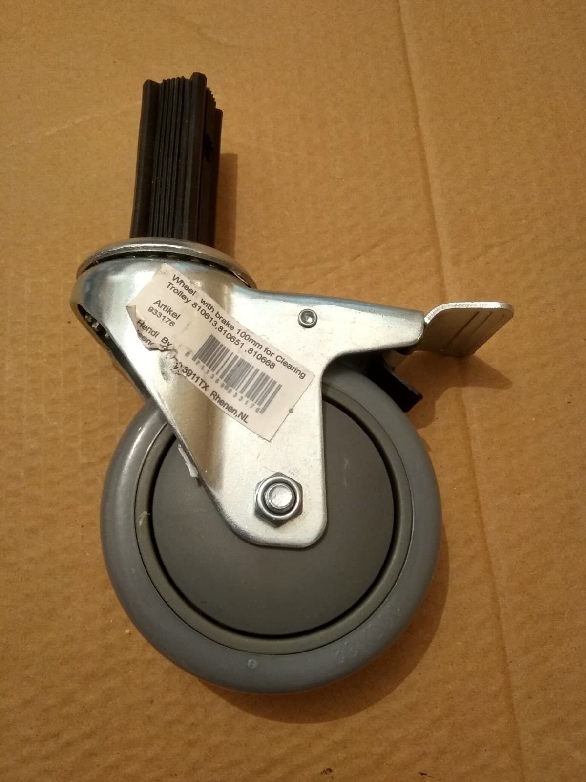 Колесо поворотне (з гальмом) до візка 810613, 810651, 810606 933176 - зображення 1