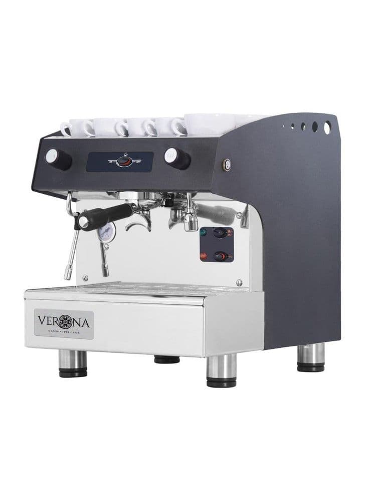 Кавомашина ROMEO easy, 1 група, напівавтоматична, чорна 207598 Hendi - зображення 1