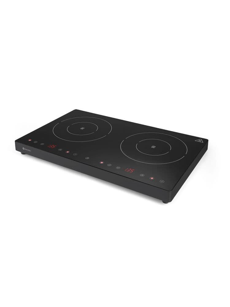 Плита індукційна подвійна чорна, HENDI, Kitchen Line, 230V/3500W, 608x405x(H)54mm 239414 Hendi Stainless steel - зображення 1