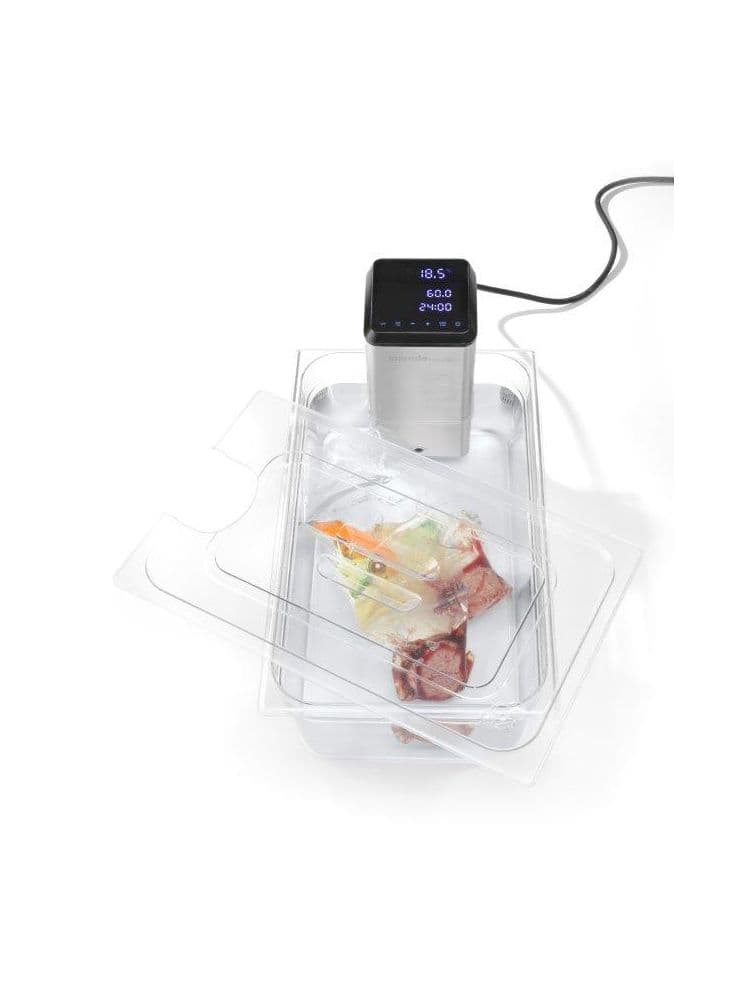 Кришка з полікарбонату для гастроємності GN з вирізом sous vide - GN 1/2 -265x325 mm 864234 Hendi PC (Poliwęglan) - зображення 1