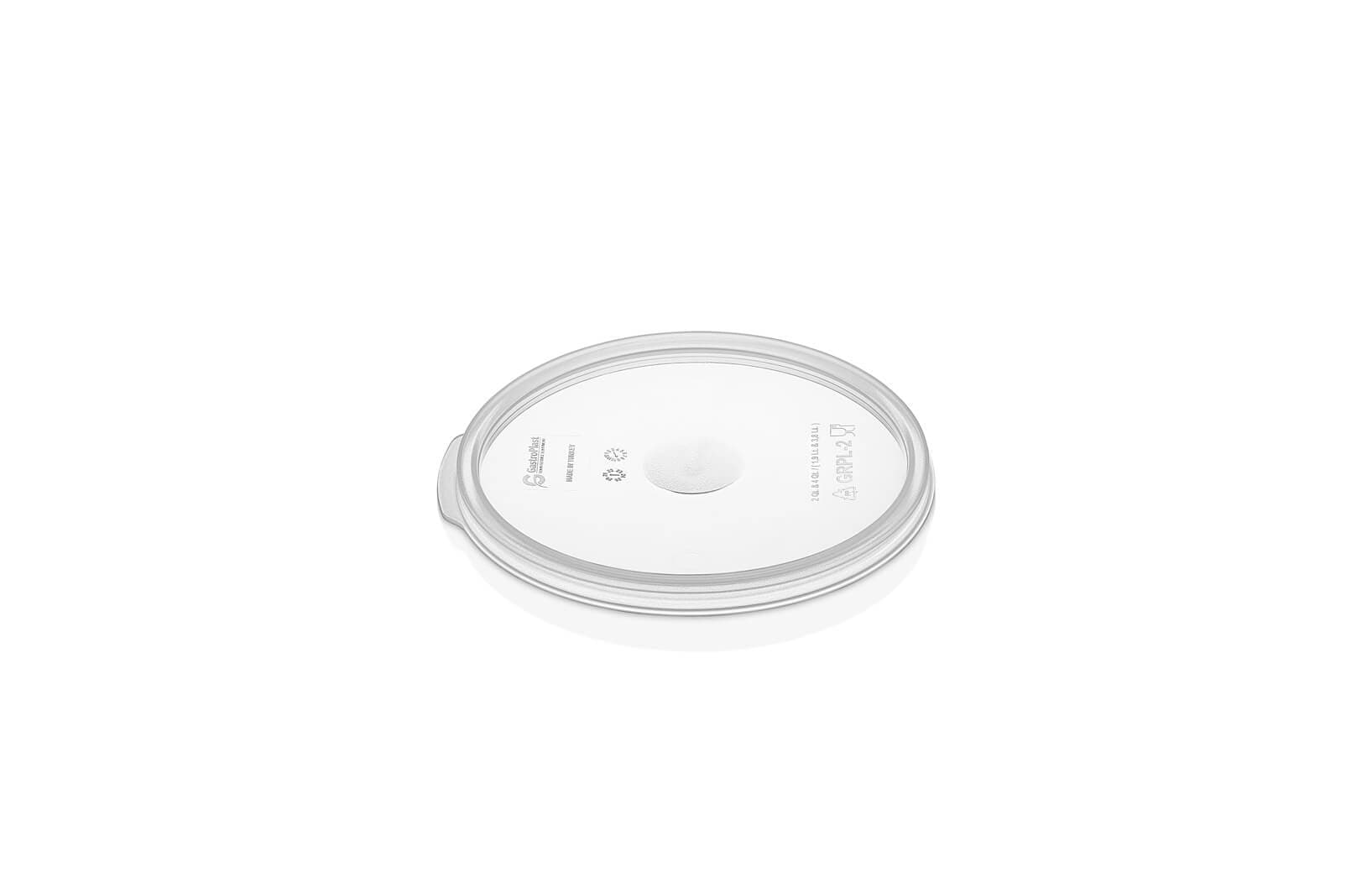 Кришка для круглого контейнера із полікарбонату для 2,1 л, 4,2 л GRPL--002 Gastro Plast PC Прозорий - зображення 1
