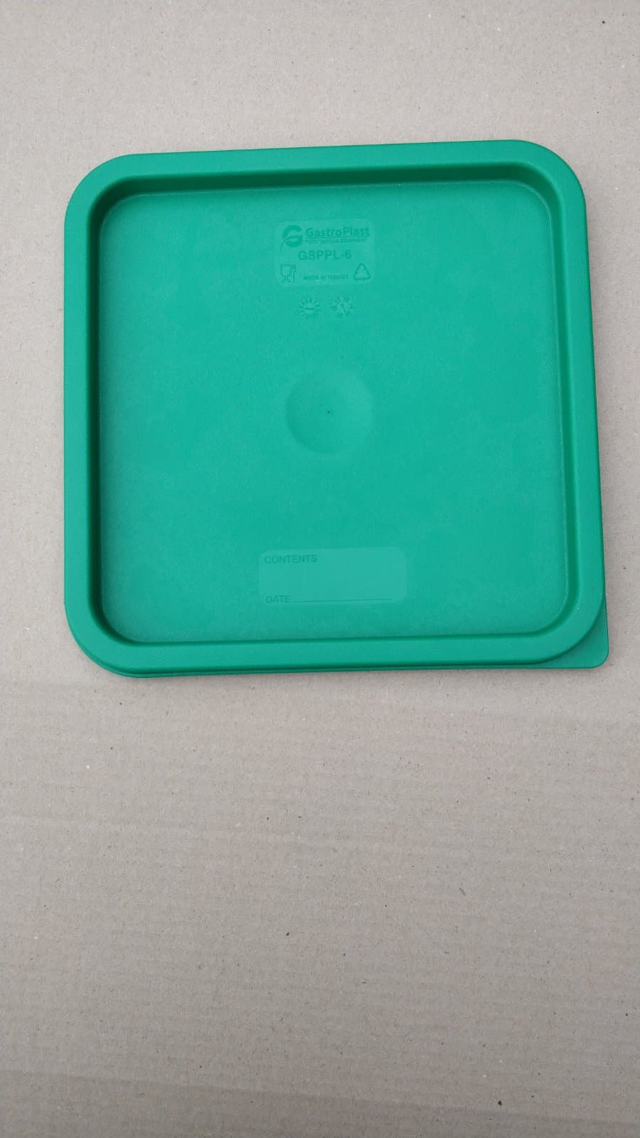 Кришка для контейнера для продуктів із поліпропілену, 5,7 л/7,6 л (зелена) GSPPL--006Gr Gastro Plast PP Зелений - зображення 1