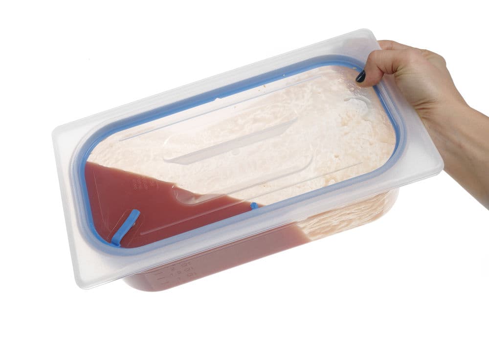 Кришка для контейнерів GN із поліпропілену з прокладкою GN 1/4 265x162 881835 Hendi - зображення 1