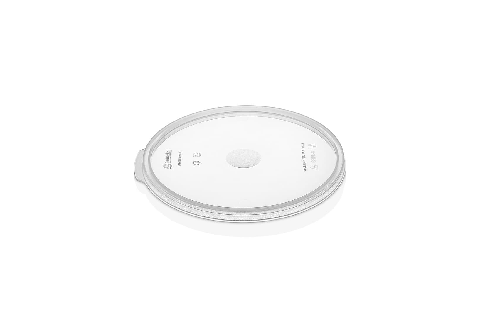 Кришка для круглого контейнера з полікарбонату 6л та 7,5л GRPL--006 Gastro Plast PC Прозорий - зображення 1