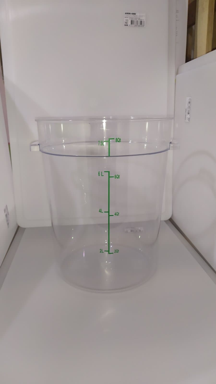 Круглий контейнер для зберігання продуктів 7,5 л з полікарбонату (Кришка продається окремо) GRP--008 Gastro Plast PC Прозорий - зображення 1