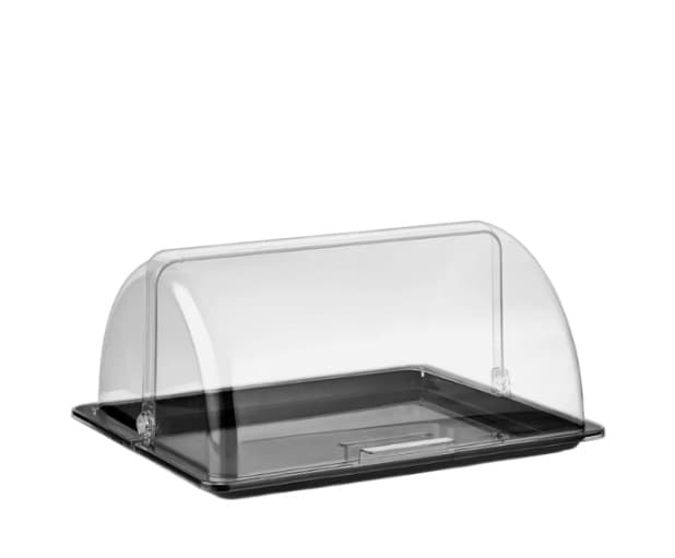 Кришка Rolltop GN 1/2, сумісна з GFT--0012BL, GFT--0012tr GFM--0012 Gastro Plast PC Прозорий - зображення 1