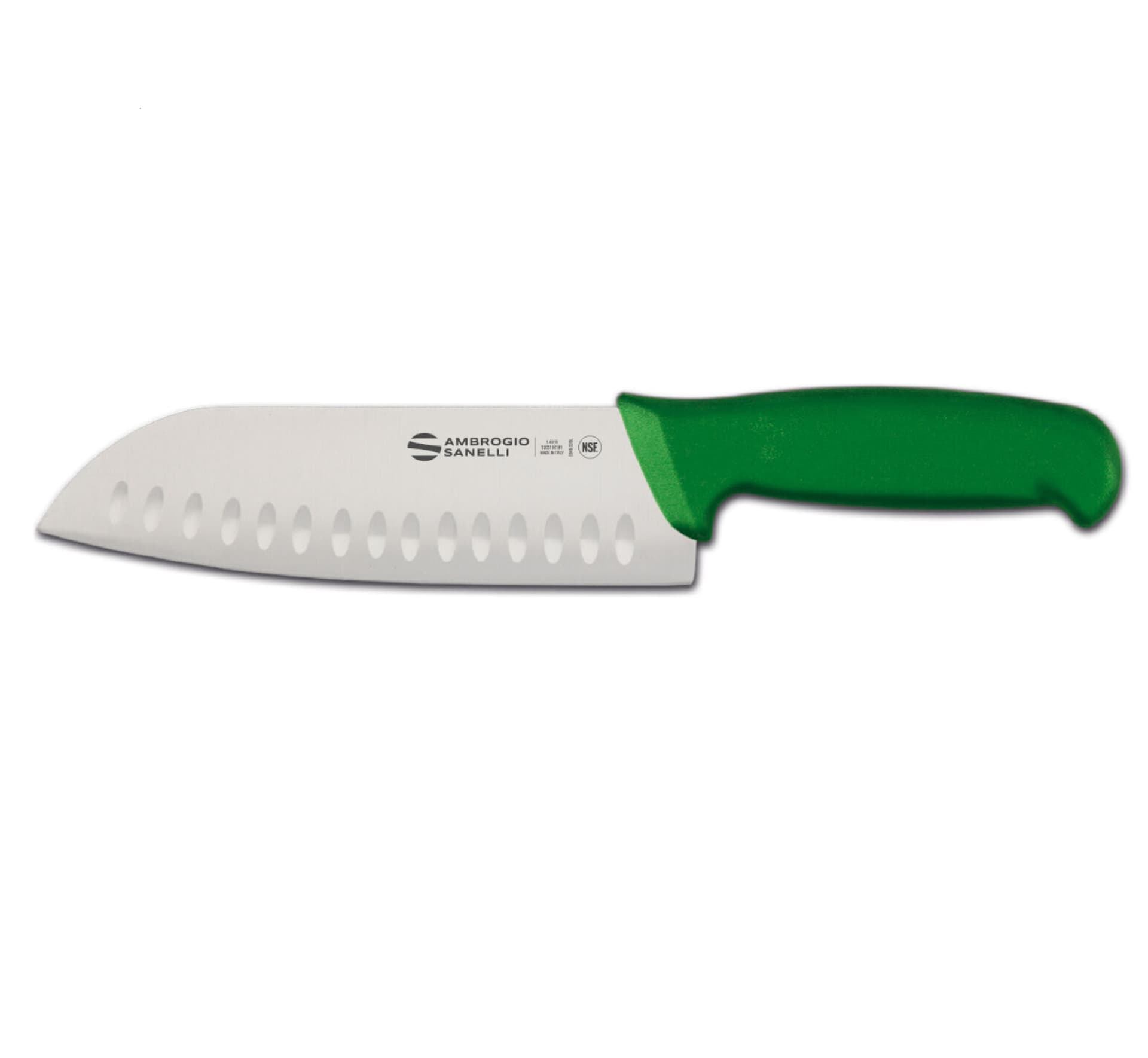 Ніж Supra Colore Santoku, Ambrogio Sanelli, Зелений, (L)310mm S350.018G Hendi X50CrMoV15 Stainless steel;POM (Polyoxymethylene) - зображення 1