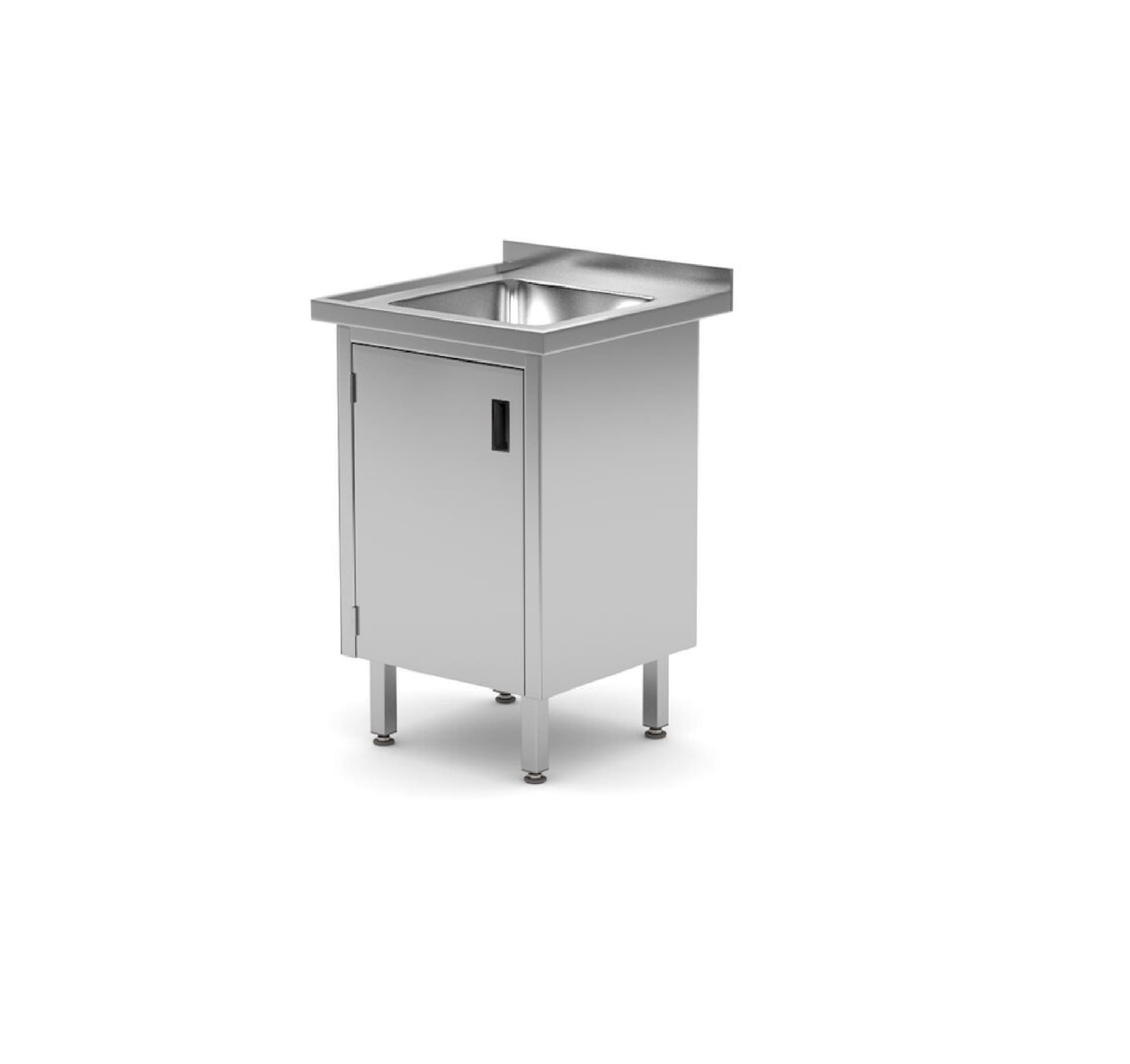 Стіл з раковиною і шафою 600x600x(H)850 813522 Hendi Stainless steel - зображення 1