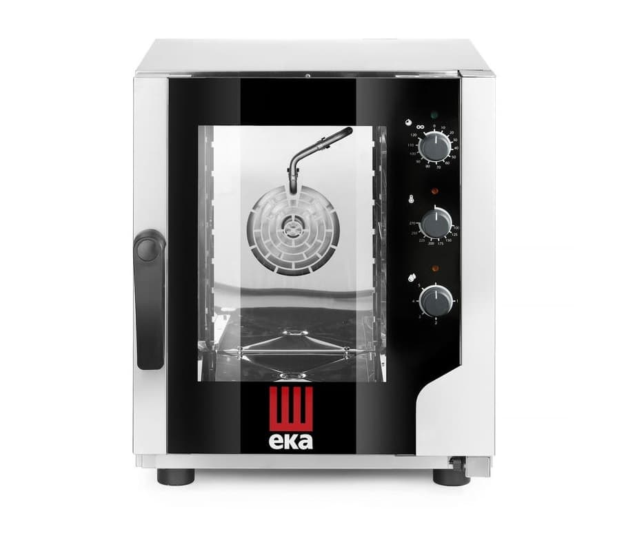 Пароконвектомат — Evolution Next 5 x GN 2/3, електричний, з прямим розпиленням, з електромеханічним керуванням, Tecnoeka, 230V/3200W, 550x754x(H)662mm EKF523NUD Hendi 18/0 Stainless steel - зображення 1
