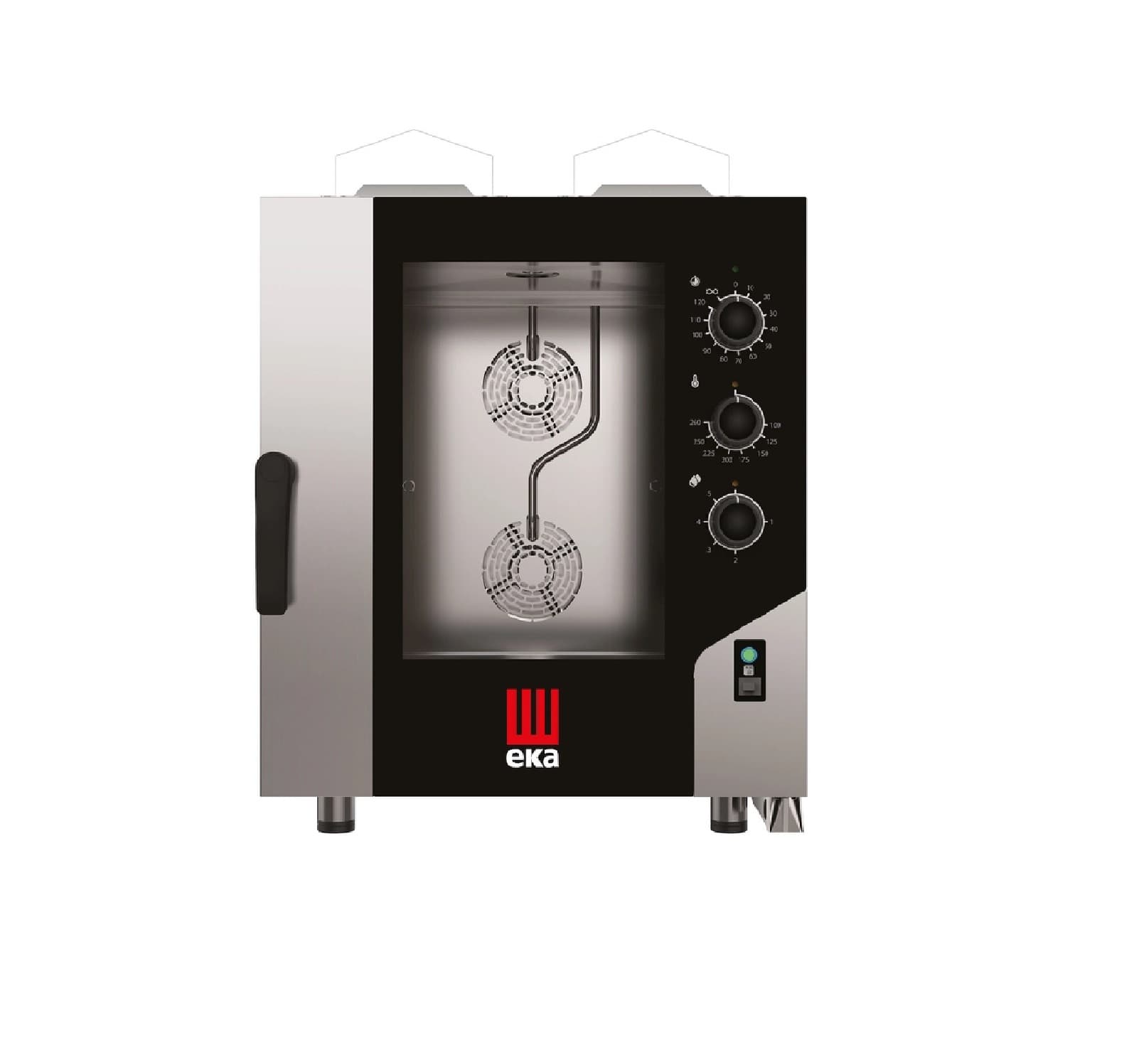 Конвекційна парова піч Millennial Smart GASTRO 7 x GN 1/1 газова, з електромеханічним управлінням MKF711GS Hendi Double pane glass;18/0 Stainless steel - зображення 1