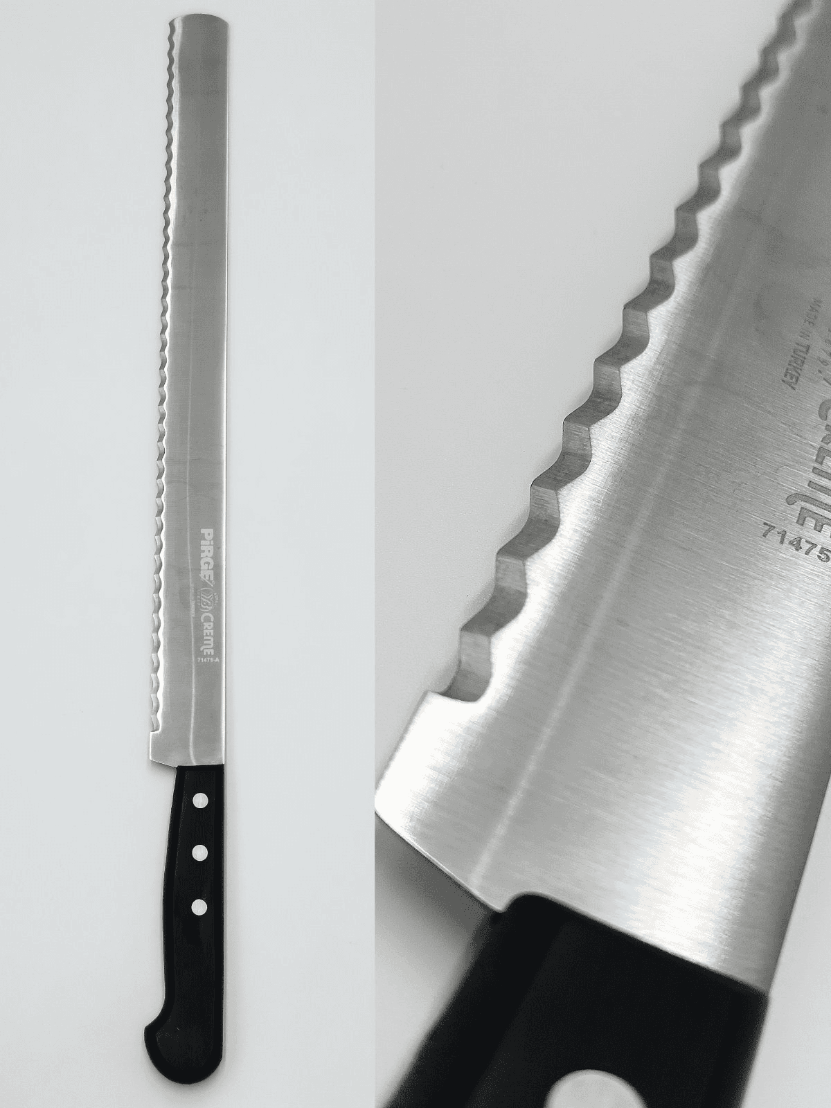 Ніж для торта (тип А), CREME, 35 см, широкий, чорний PRG71475-A-01 Pirge Чорний - зображення 1