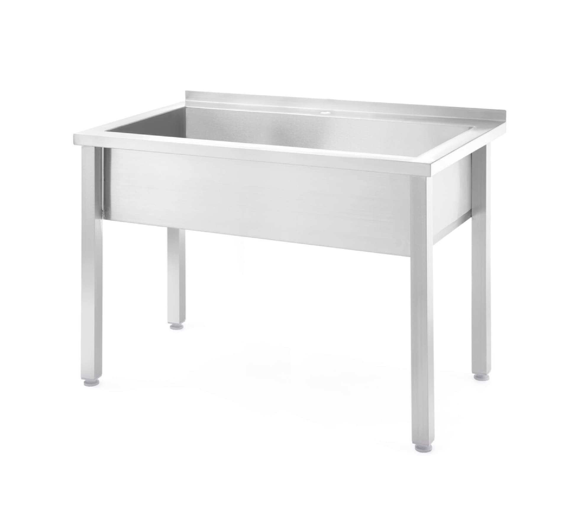 Стіл з раковиною Budget Line без передньої кришки – зварний, глибина: 600 мм, HENDI, Budget Line, 1000x600x(H)850mm 816714 Hendi - зображення 1