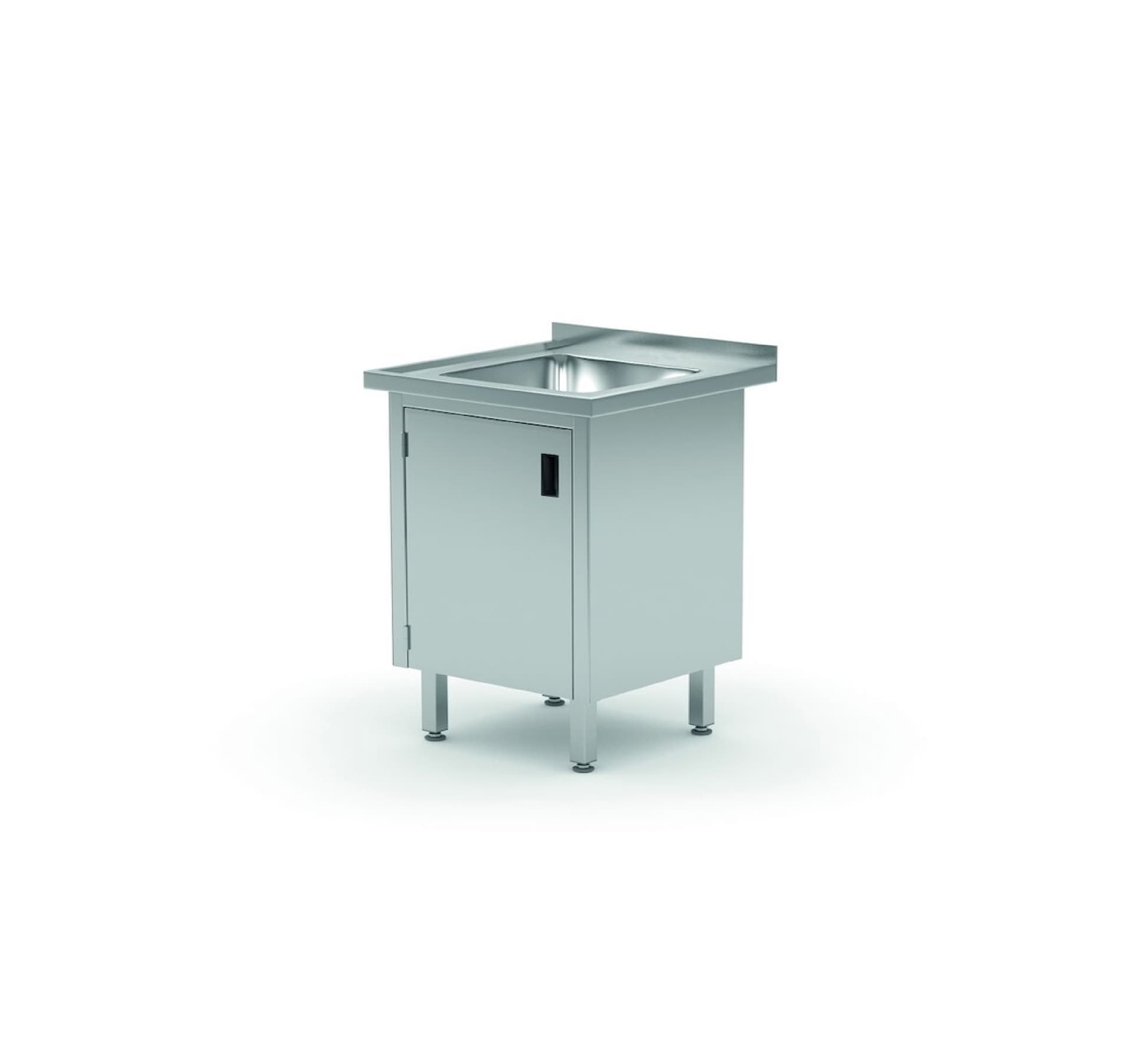 Стіл з раковиною і шафою 600x700x(H)850 813546 Hendi Stainless steel - зображення 1