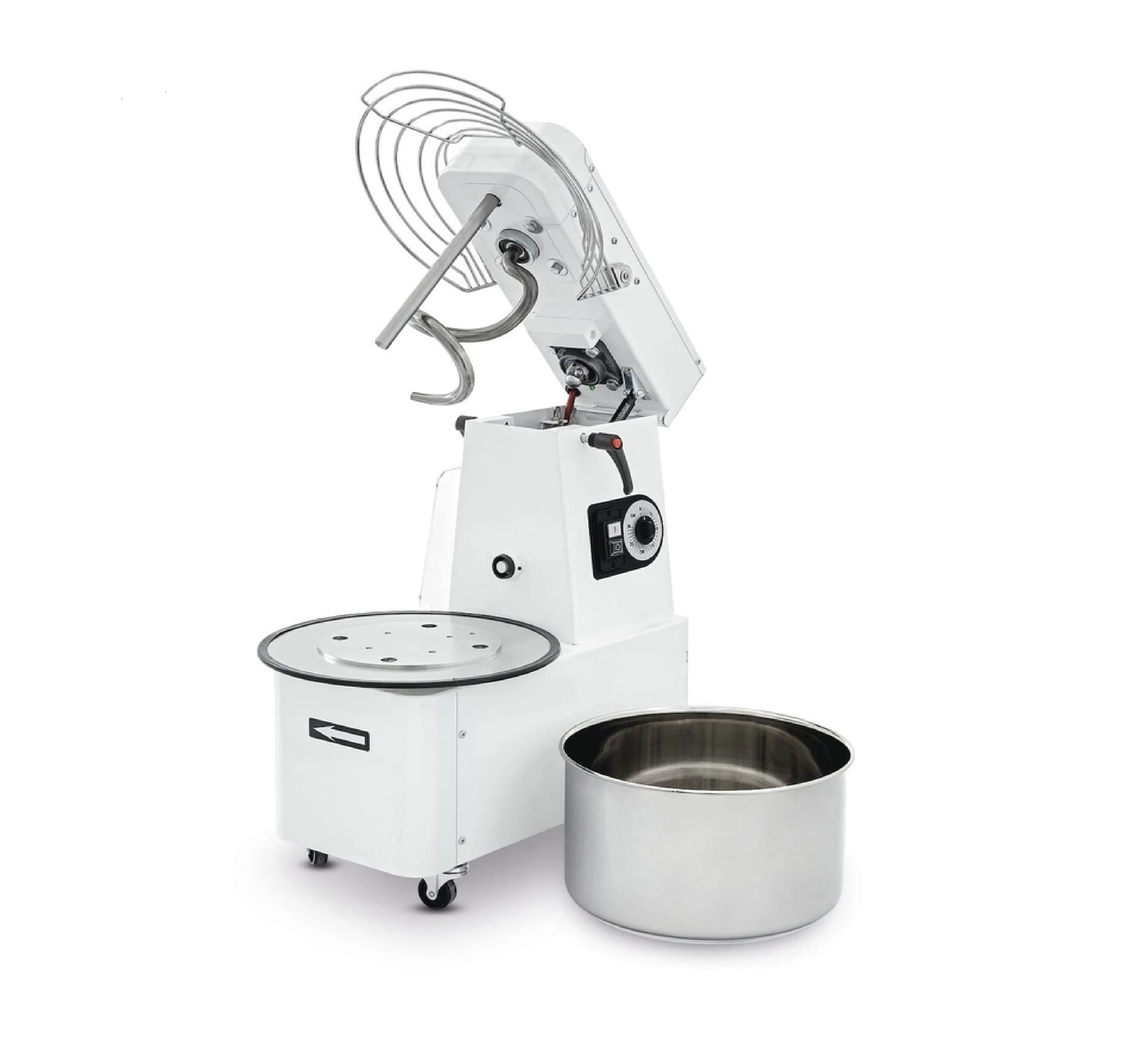 Тістоміс спіральний зі знімною чашею- 20 л, Prismafood, 64 кг/год, 22L, 400V/750W, 390x670x(H)735mm 1I053035 Hendi Stainless steel;18/10 Stainless steel - зображення 1