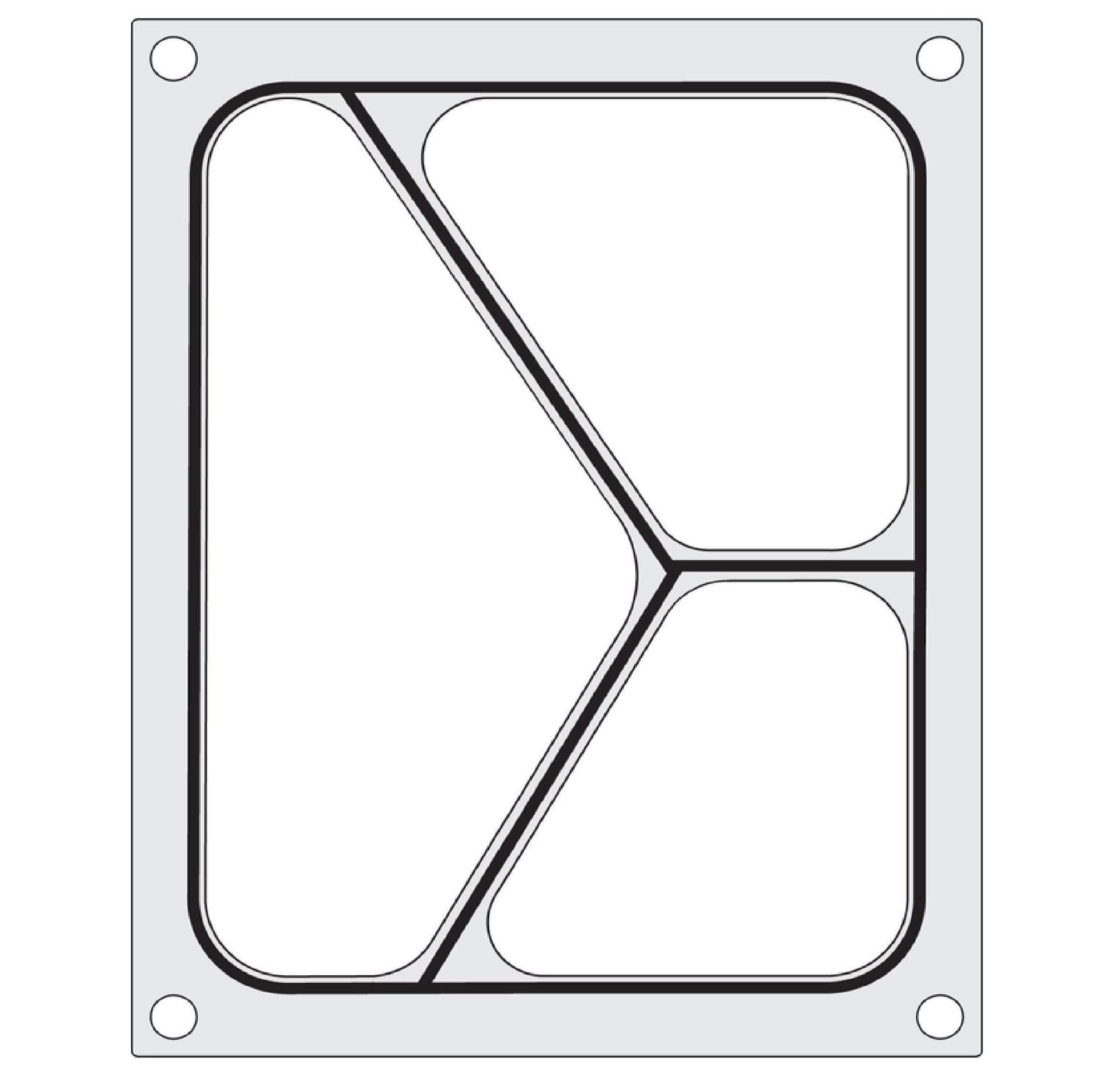 Матриця для запайщика лотків(трейсилера)Hendi 227x 178 мм для лотка з трьох частин 805626 Hendi - зображення 1