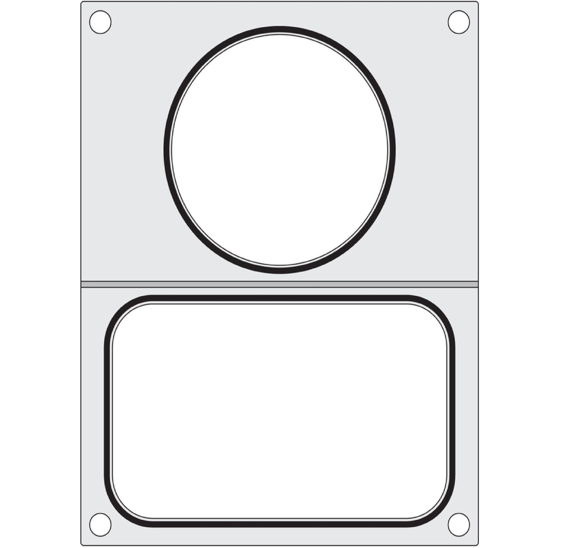 Матриця для запайщика лотків(трейсилера)Hendi 178x113 мм для лотка без поділу+ контейнер діаметром 115 мм 805657 Hendi - зображення 1