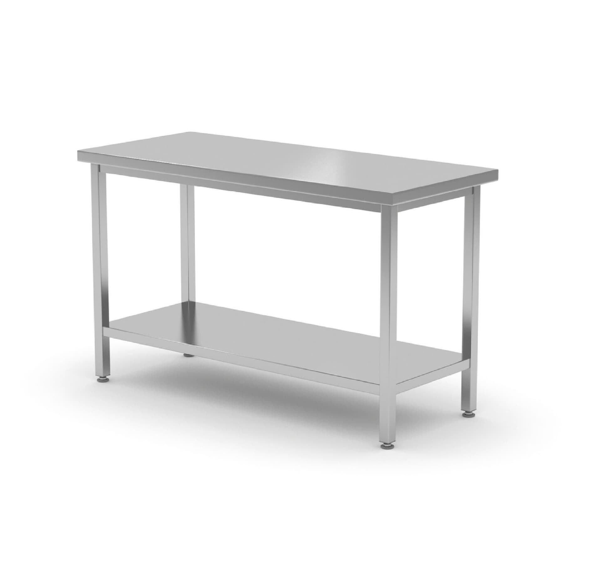 Робочий стіл Budget Line з полицею – гвинтовий, глибина: 600 мм, HENDI, Budget Line, 1000x600x(H)850mm 817162 Hendi - зображення 1