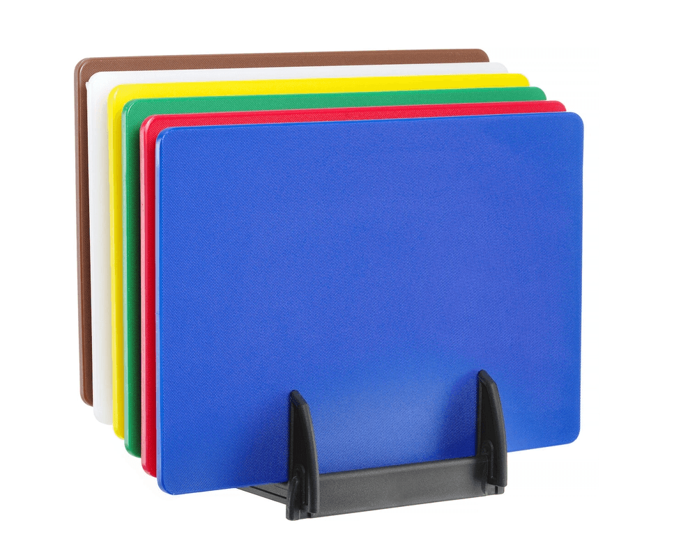 Набір обробних дощок HACCP 450x300x(H)10мм + стійка 825686 Hendi LDPE (Low density Polyethylene);PP (Polypropylene) - зображення 1